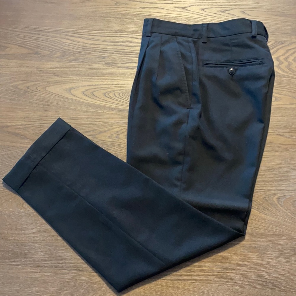 Caliborne Black Pleated Dress Slacks